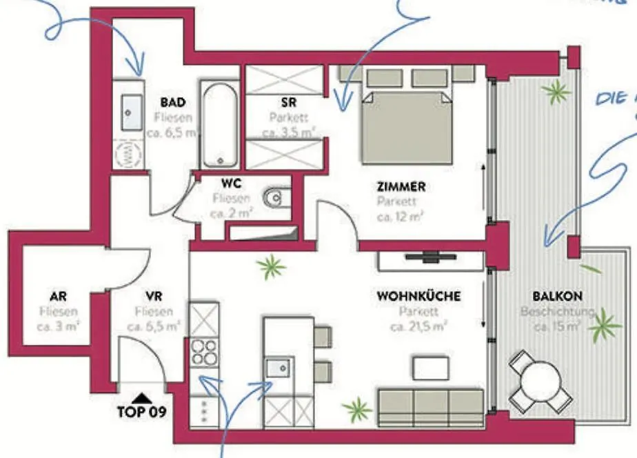 Apartment GRÜN&URBAN - direkt an der Therme - 15 Minuten ins Zentrum Wien Österreich